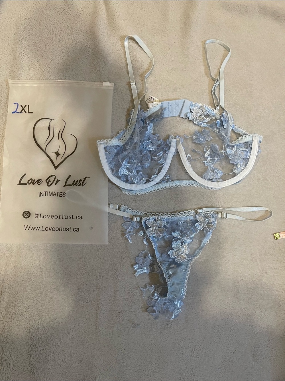 Love or lust intimates 2XL set
